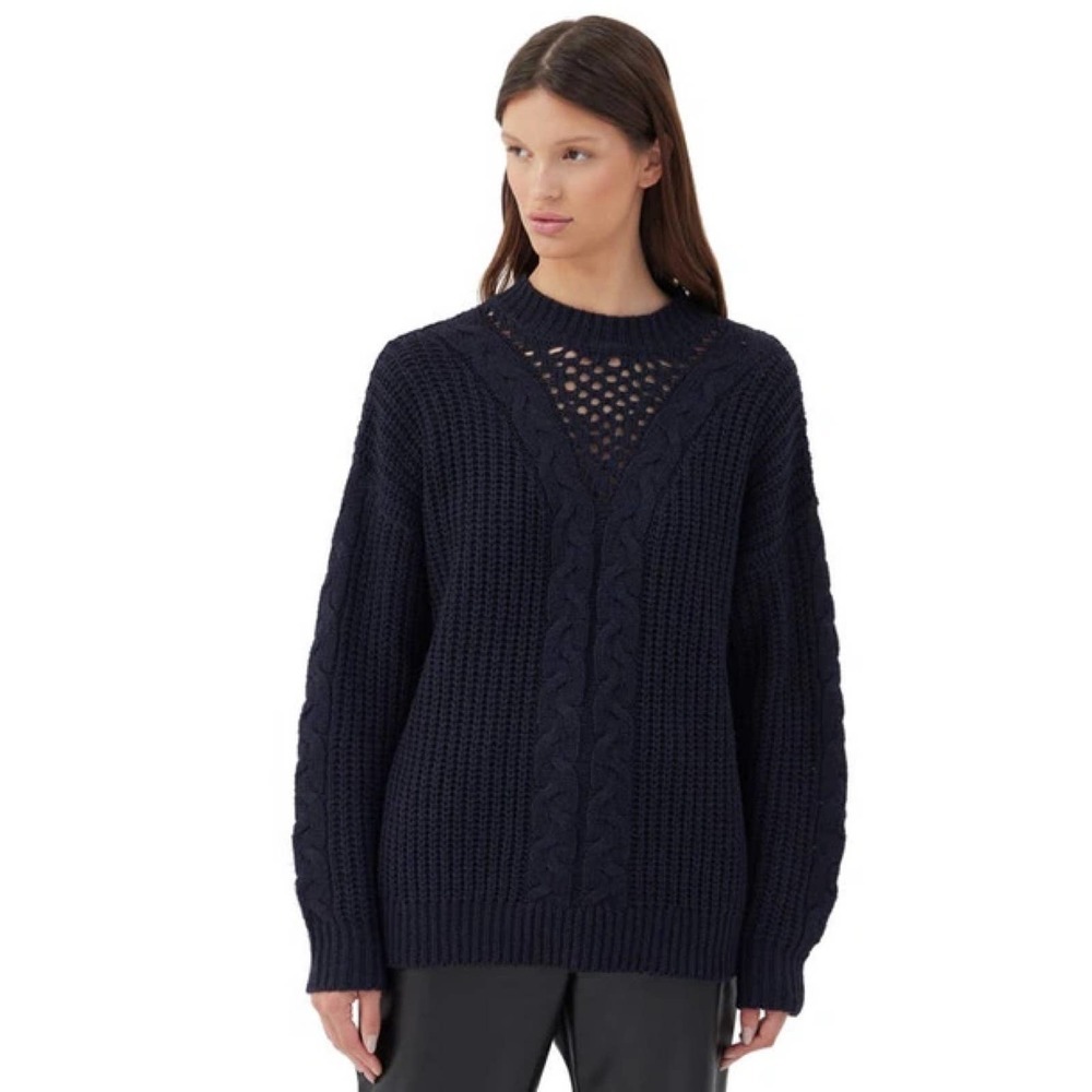 4th And Reckless Nova Loose Knit Sweater in Navy Size XS